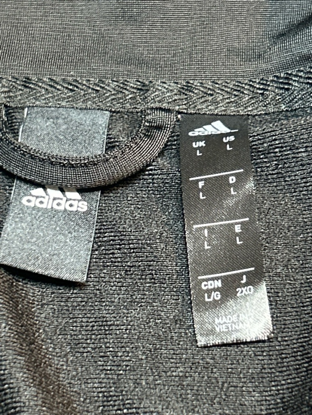 adidas Men's Essentials Warm-Up 3-Stripes Track Jacket Black White - Picture 3 of 6